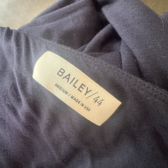 BAILEY 44 One Shoulder Neck Detail Navy Sheath Dress Size Medium Knit - Picture 11 of 11